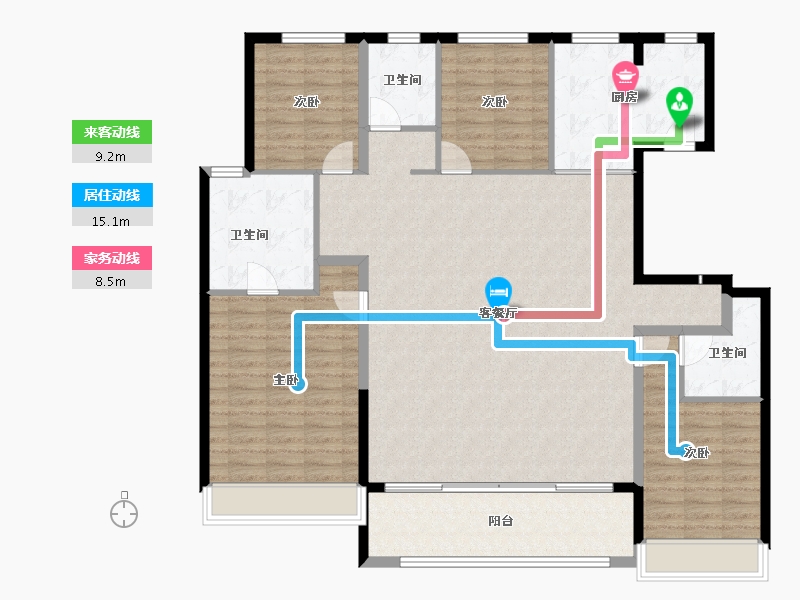 江苏省-盐城市-​新城云樾春秋-151.06-户型库-动静线