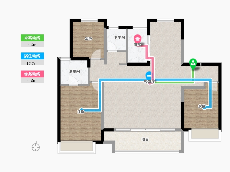 江苏省-盐城市-​新城云樾春秋-111.29-户型库-动静线