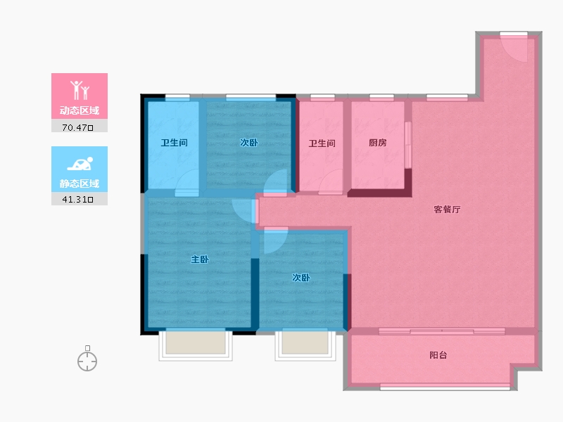 山东省-淄博市-宏程健康活力城-99.94-户型库-动静分区