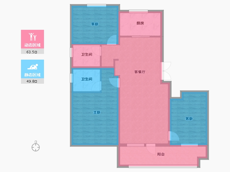 山东省-聊城市-财信·九州印象-101.60-户型库-动静分区