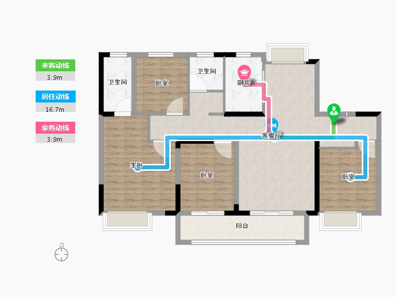 山东省-淄博市-天鸿万象-114.41-户型库-动静线