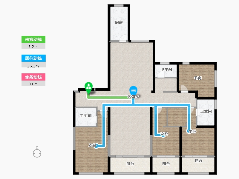 江苏省-盐城市-​荣悦华府-175.37-户型库-动静线