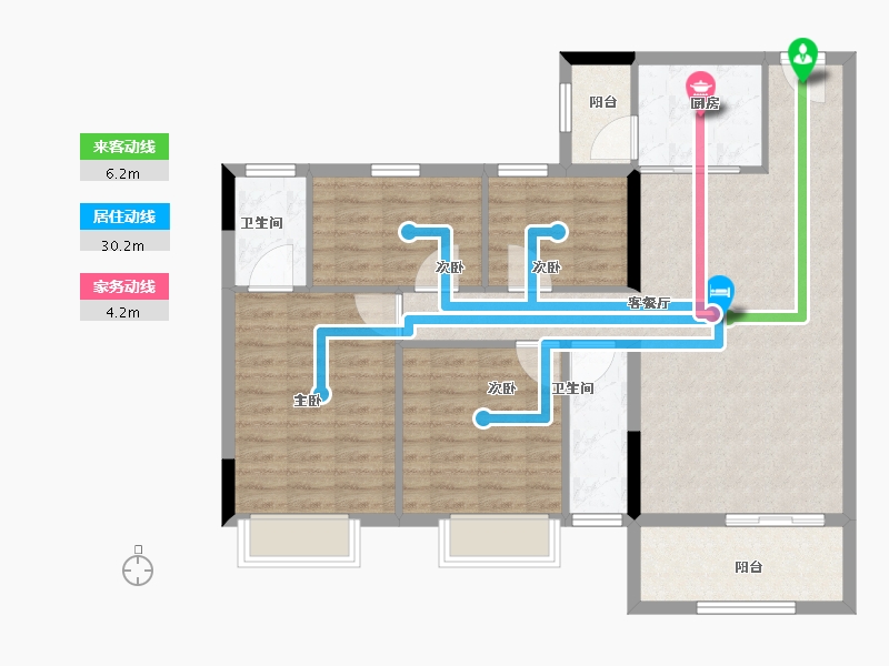 广东省-江门市-灏晟华园-98.41-户型库-动静线