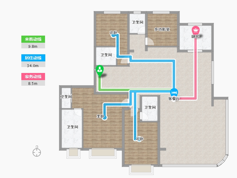 河北省-邯郸市-创宇东望-198.40-户型库-动静线