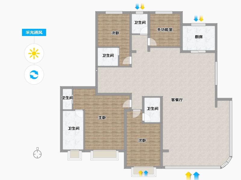 河北省-邯郸市-创宇东望-198.40-户型库-采光通风