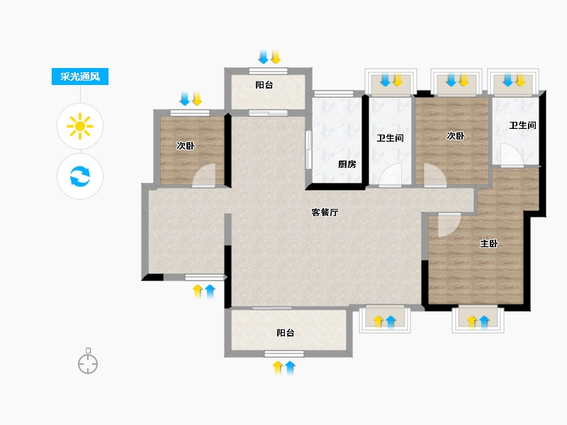 广东省-江门市-中国铁建城-113.43-户型库-采光通风