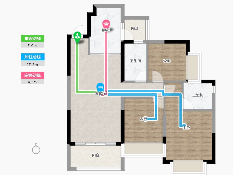 广东省-江门市-台山恒大名都-81.32-户型库-动静线