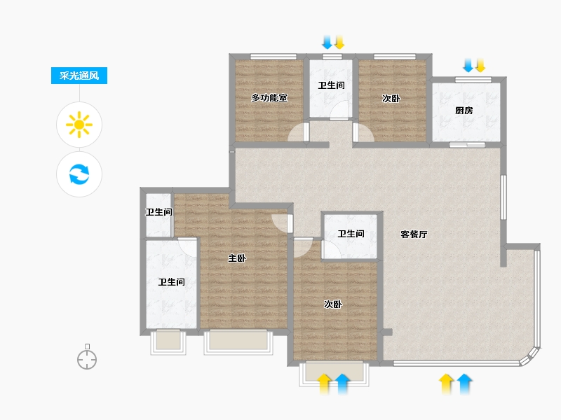 河北省-邯郸市-创宇东望-155.19-户型库-采光通风