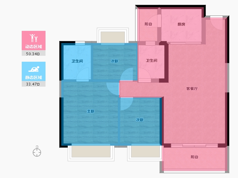 广东省-江门市-台山恒大名都-74.90-户型库-动静分区