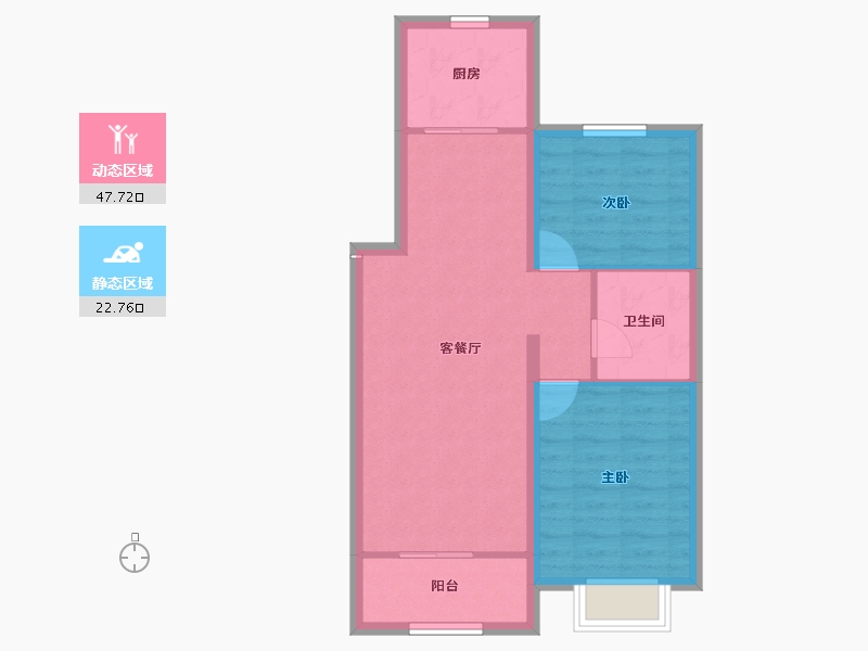 内蒙古自治区-通辽市-星湖世家北区-63.42-户型库-动静分区