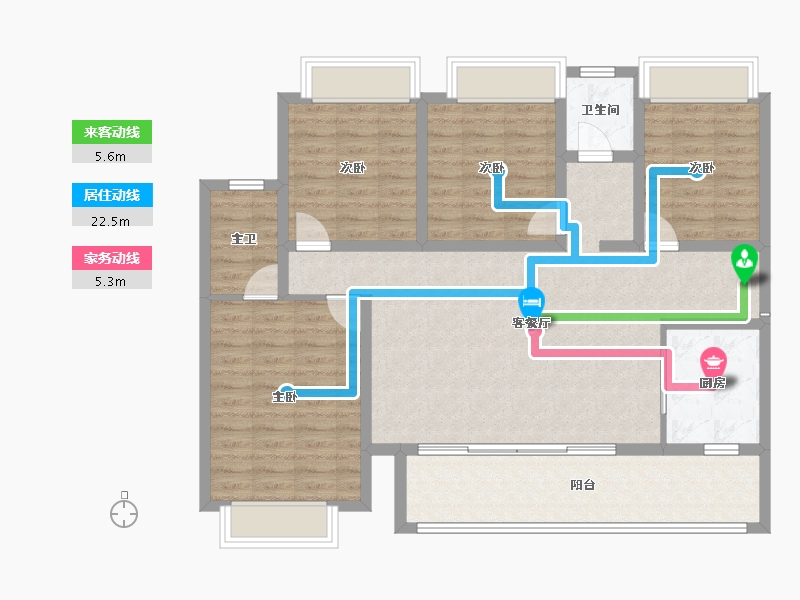 四川省-成都市-佳乐云锦阁-108.91-户型库-动静线