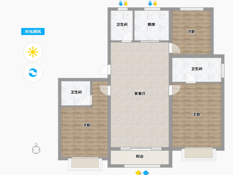 河北省-邯郸市-创宇东望-114.40-户型库-采光通风