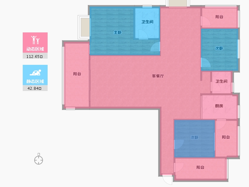 云南省-思茅市-普洱鼎城国际-130.00-户型库-动静分区