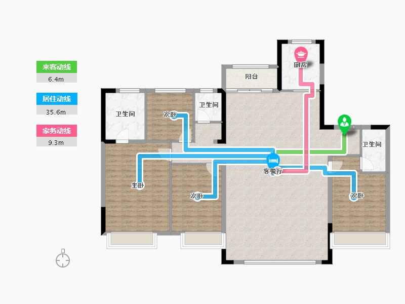 河北省-邯郸市-碧桂园天辰府-159.02-户型库-动静线