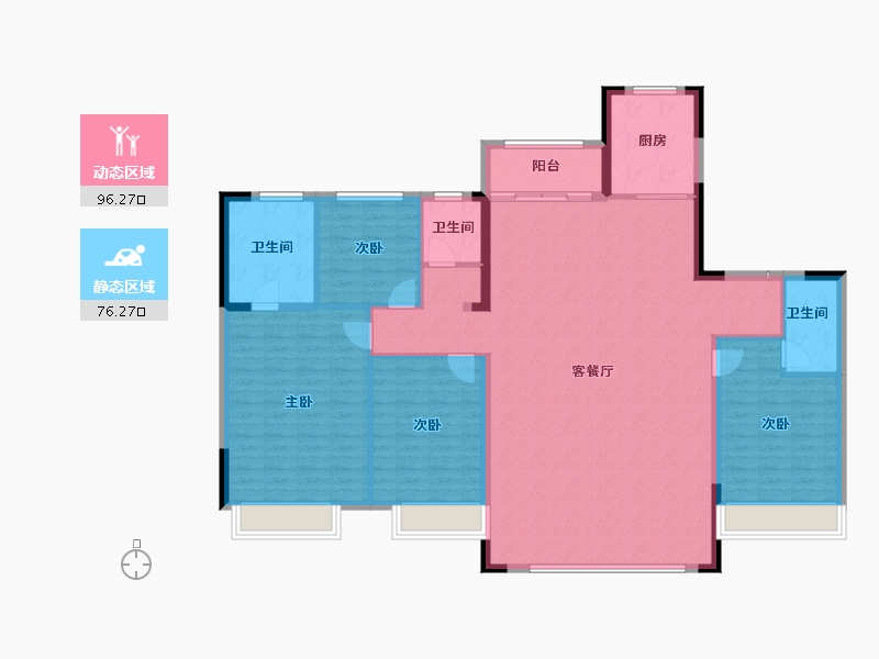 河北省-邯郸市-碧桂园天辰府-159.02-户型库-动静分区