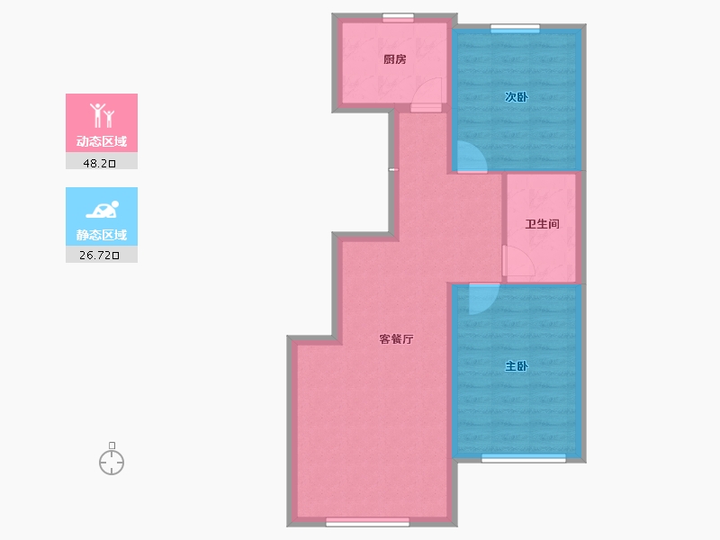 内蒙古自治区-通辽市-泽信四季花城-67.32-户型库-动静分区