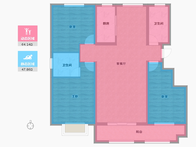 山东省-聊城市-润诚吉祥苑-100.00-户型库-动静分区