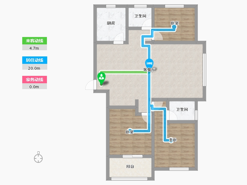 山东省-聊城市-骏宏·东晟御景-91.20-户型库-动静线