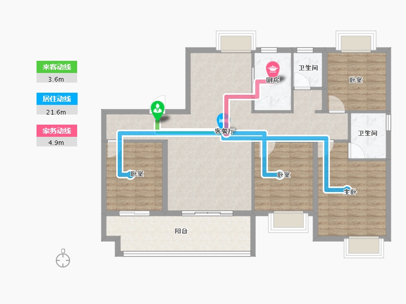 福建省-三明市-瑞泉景苑-111.20-户型库-动静线