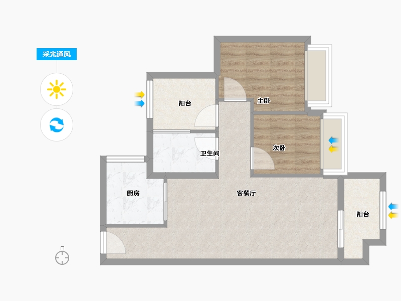 广东省-江门市-中国铁建城-62.83-户型库-采光通风