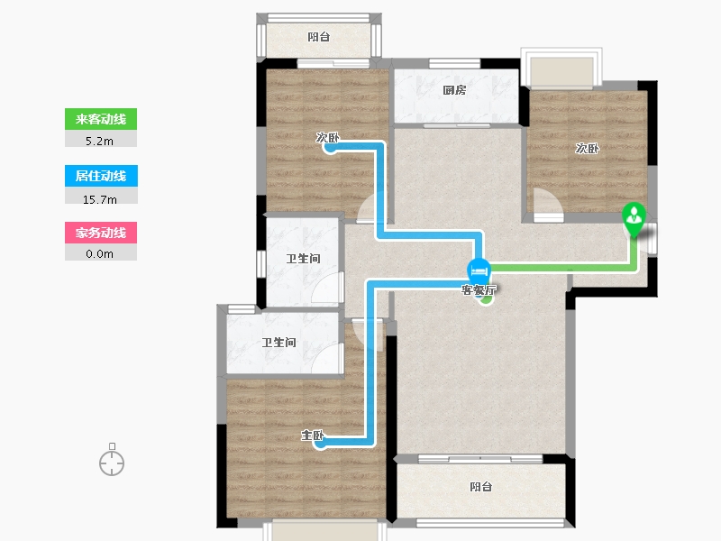 湖南省-湘潭市-湘江富力城-100.77-户型库-动静线