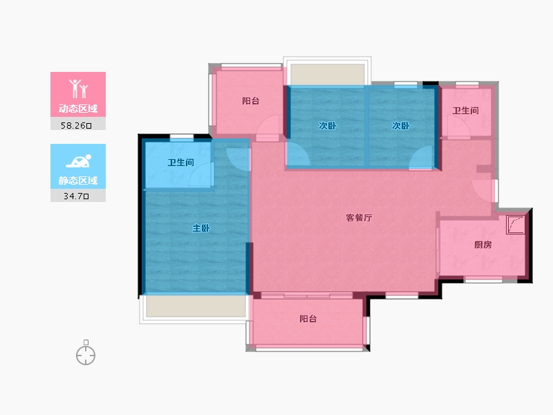 广东省-清远市-信业郡城-83.19-户型库-动静分区