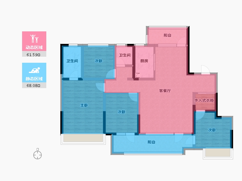 山东省-淄博市-旭辉银盛泰博观熙岸-114.40-户型库-动静分区