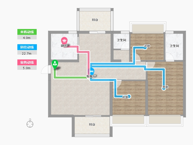 湖南省-常德市-常德碧桂园·阅胜台-99.16-户型库-动静线