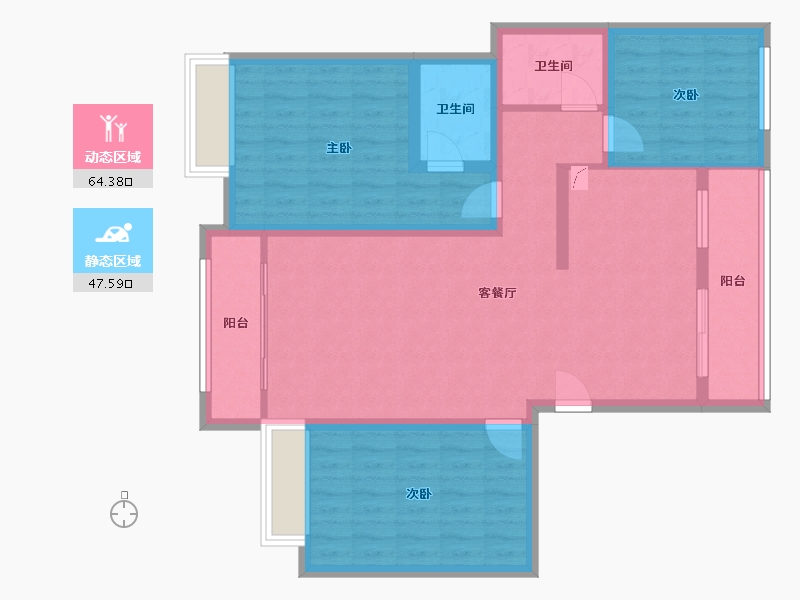 河南省-驻马店市-置地·上河府-100.00-户型库-动静分区