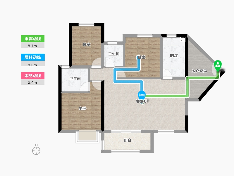 广东省-江门市-裕邦新外滩-88.74-户型库-动静线