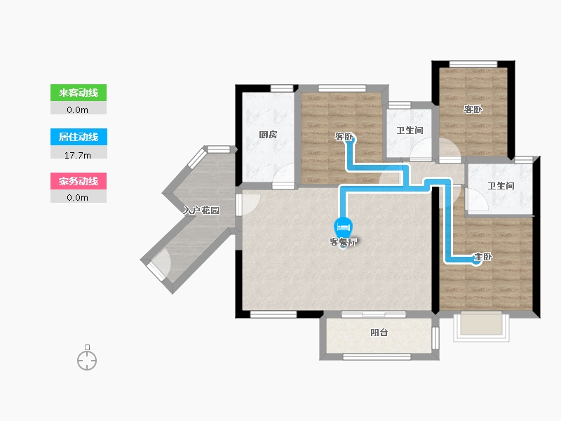 广东省-江门市-裕邦新外滩-87.99-户型库-动静线