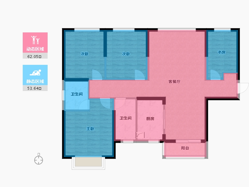 海南省-海口市-金龙苑-103.64-户型库-动静分区