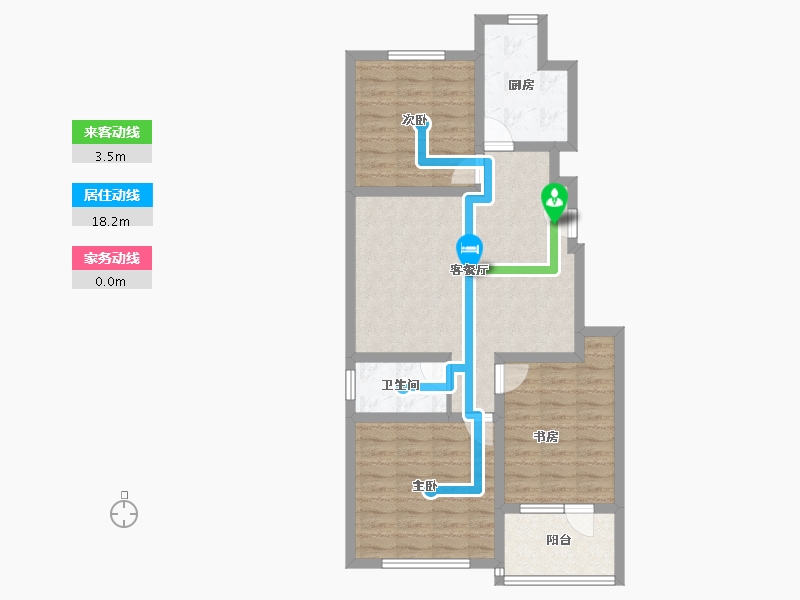 山东省-淄博市-洪铝东城华府-80.02-户型库-动静线