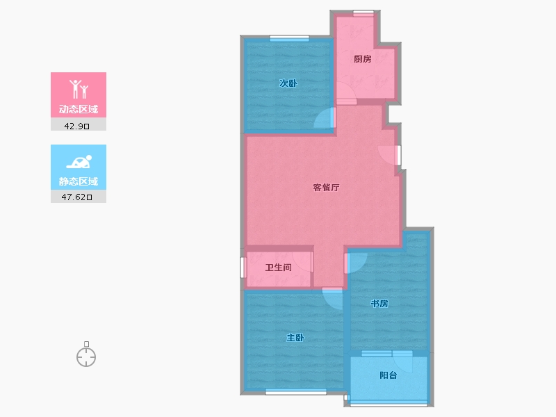 山东省-淄博市-洪铝东城华府-80.02-户型库-动静分区