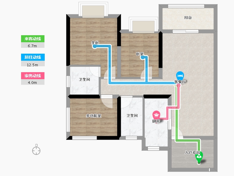 广东省-江门市-裕邦新外滩-78.88-户型库-动静线