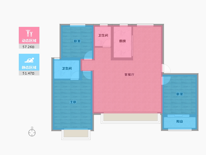 河北省-沧州市-百丰·天禧-97.78-户型库-动静分区