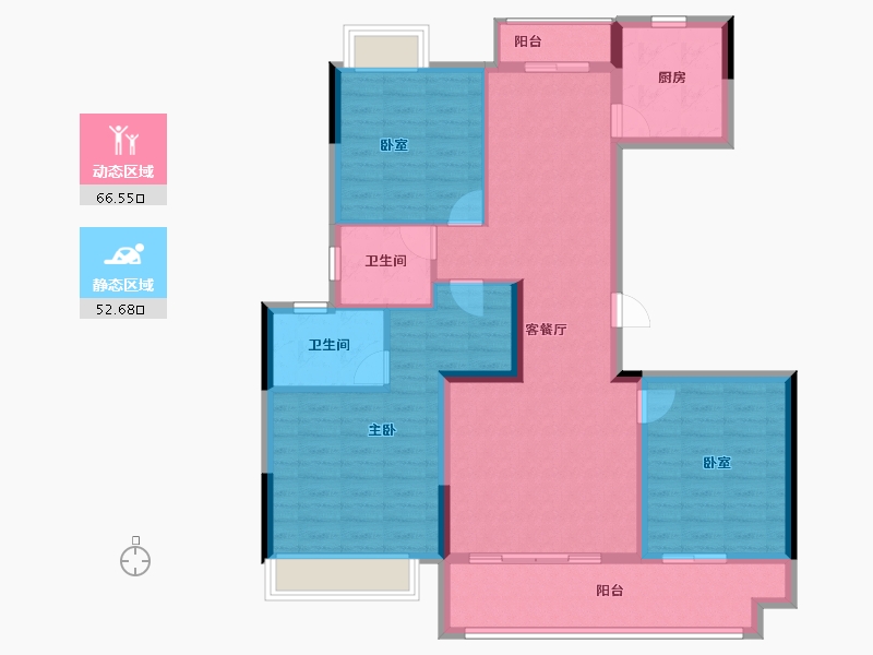 安徽省-阜阳市-石榴林语春晓-107.20-户型库-动静分区