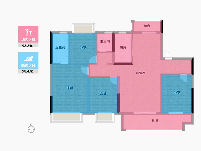 安徽省-阜阳市-石榴林语春晓-114.40-户型库-动静分区