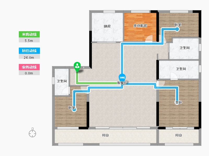 河北省-沧州市-碧桂园迎宾府-164.80-户型库-动静线