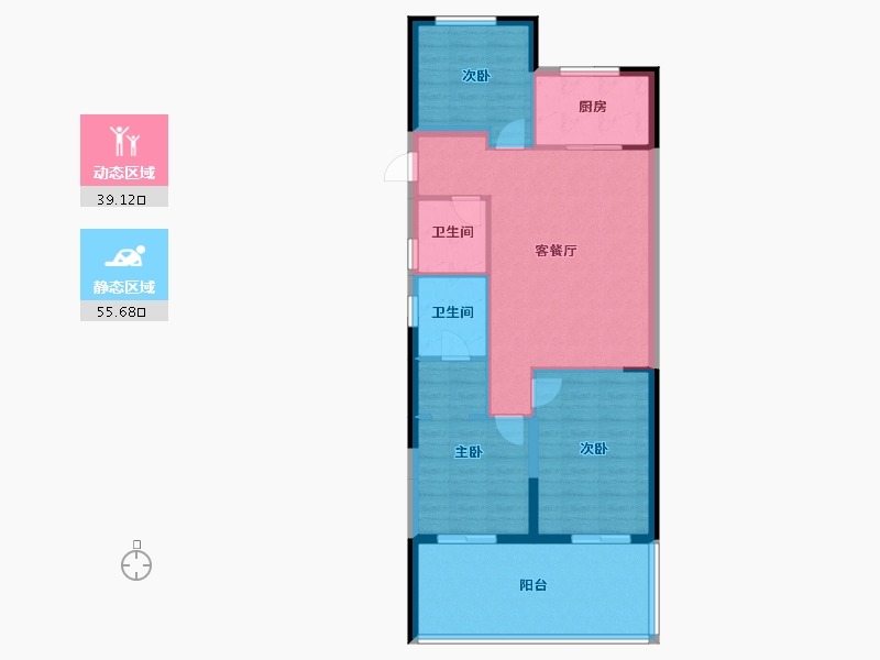 浙江省-台州市-众安未来社区-85.60-户型库-动静分区