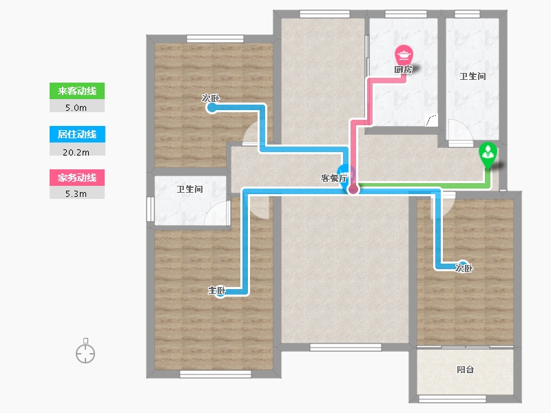 山东省-淄博市-金鼎尚城-115.19-户型库-动静线