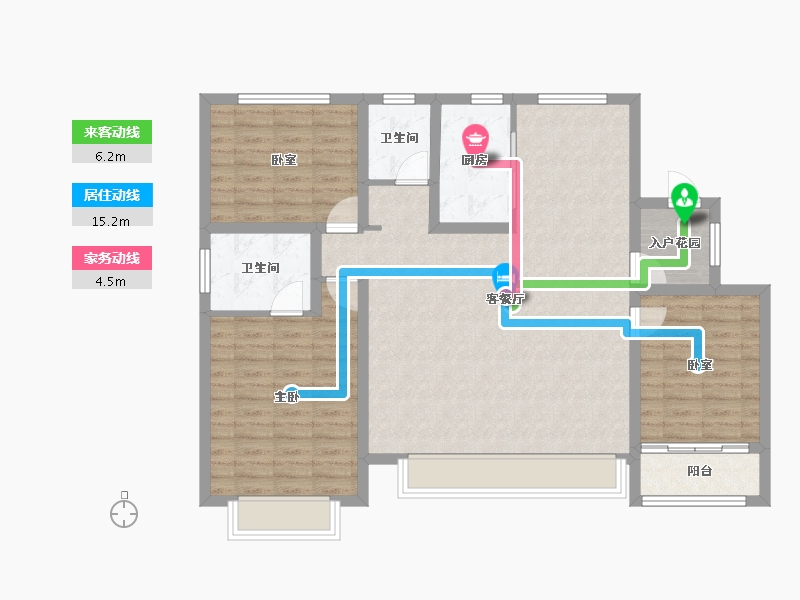 河北省-沧州市-百丰·天禧-106.95-户型库-动静线