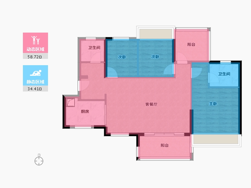 广东省-清远市-信业郡城-83.20-户型库-动静分区