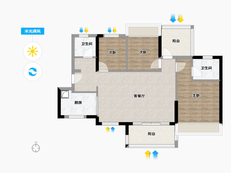 广东省-清远市-信业郡城-83.20-户型库-采光通风