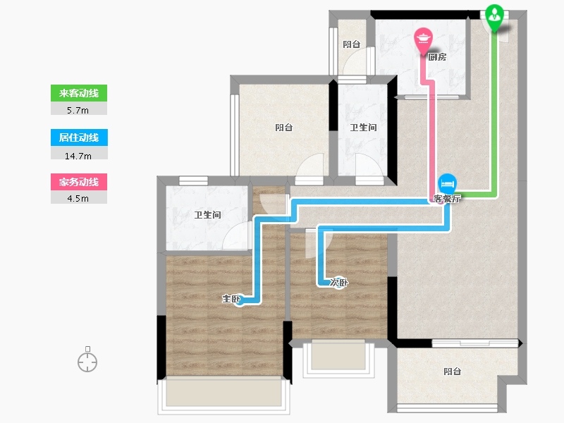 广东省-江门市-敏捷·云锦-76.48-户型库-动静线