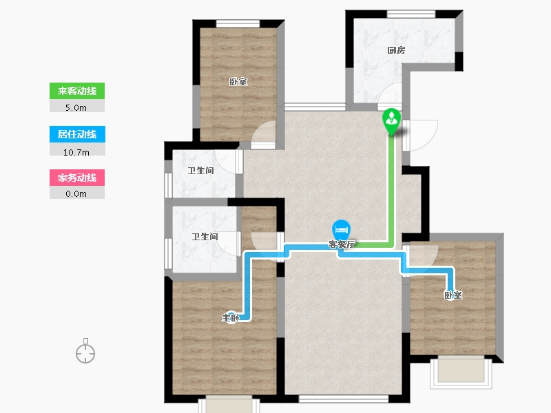 甘肃省-庆阳市-优山美地二期-87.43-户型库-动静线