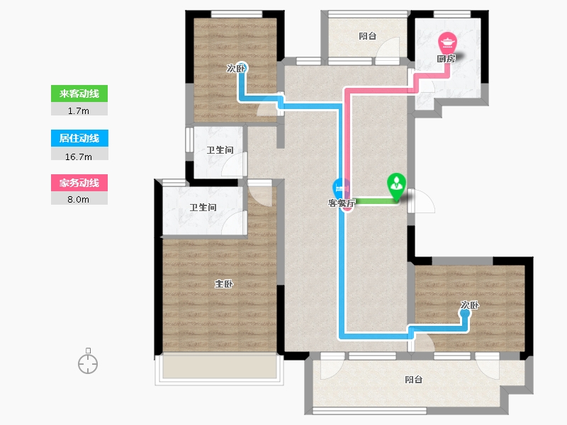 山东省-淄博市-旭辉银盛泰博观熙岸-102.39-户型库-动静线