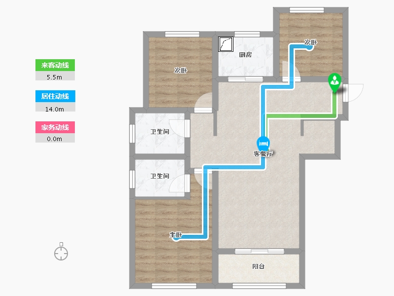 甘肃省-庆阳市-正德华府-79.79-户型库-动静线