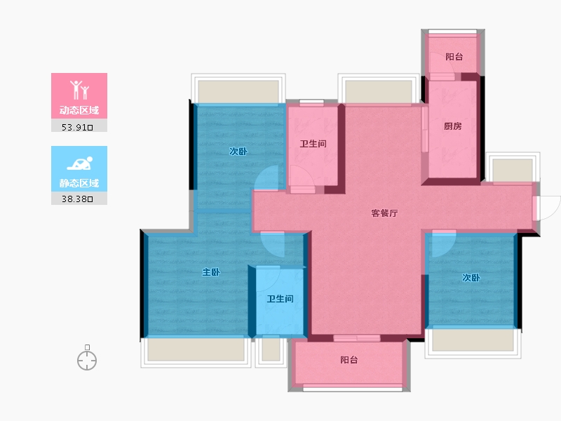 广东省-江门市-联合高峰汇-81.10-户型库-动静分区