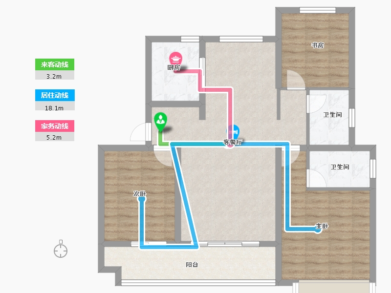 山东省-淄博市-般河郦景-92.00-户型库-动静线